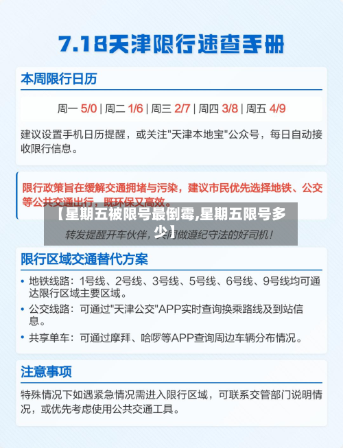 【星期五被限号最倒霉,星期五限号多少】