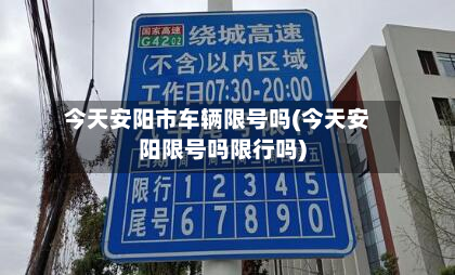 今天安阳市车辆限号吗(今天安阳限号吗限行吗)-第3张图片