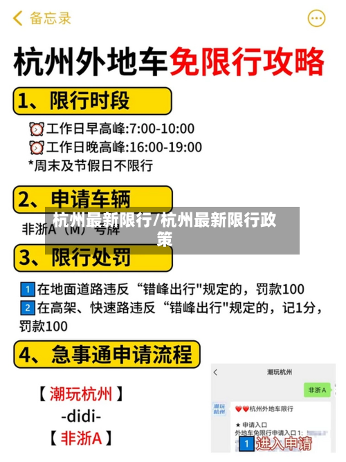 杭州最新限行/杭州最新限行政策