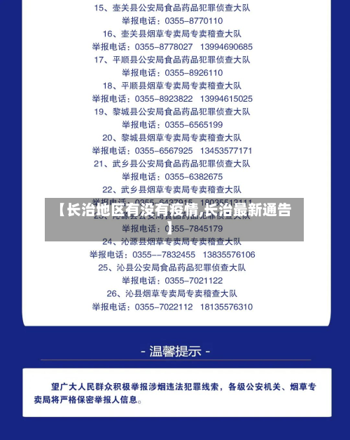 【长治地区有没有疫情,长治最新通告】-第1张图片