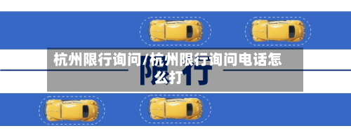 杭州限行询问/杭州限行询问 *** 怎么打