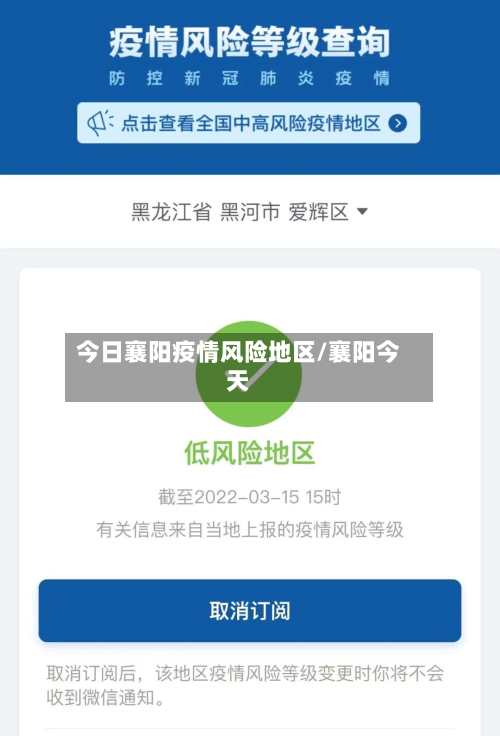 今日襄阳疫情风险地区/襄阳今天-第1张图片