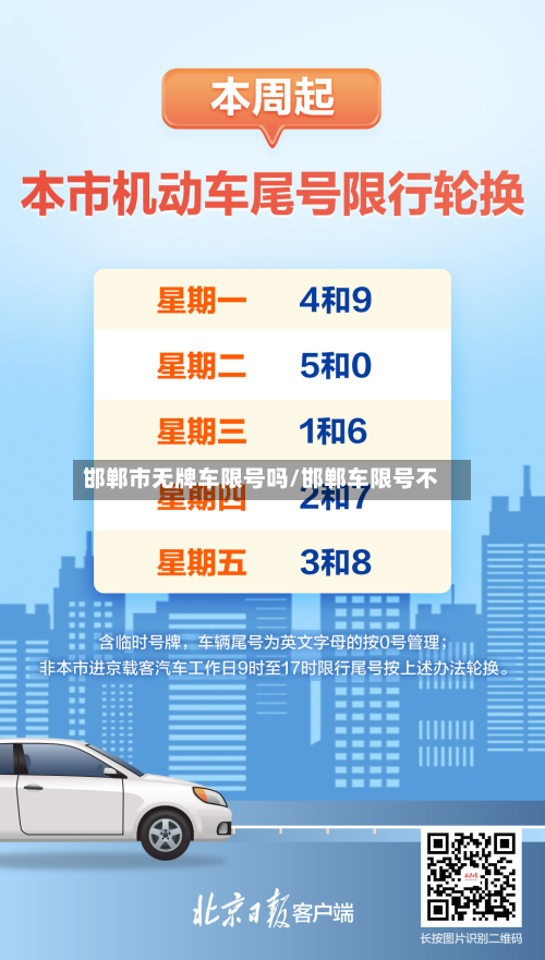 邯郸市无牌车限号吗/邯郸车限号不-第1张图片