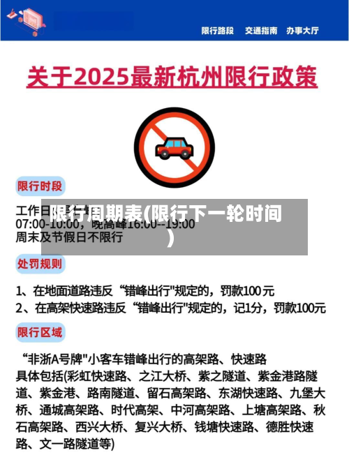 限行周期表(限行下一轮时间)-第1张图片