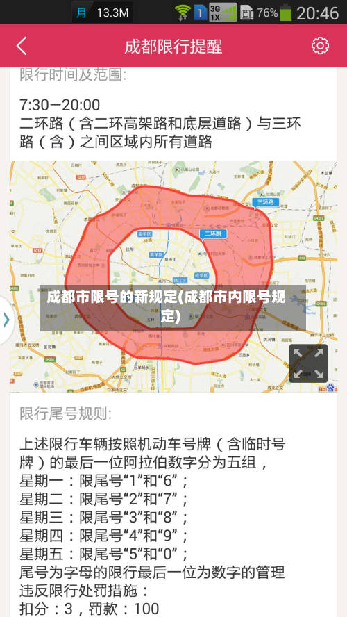 成都市限号的新规定(成都市内限号规定)-第1张图片