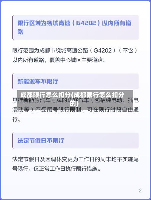 成都限行怎么扣分(成都限行怎么扣分的)-第1张图片