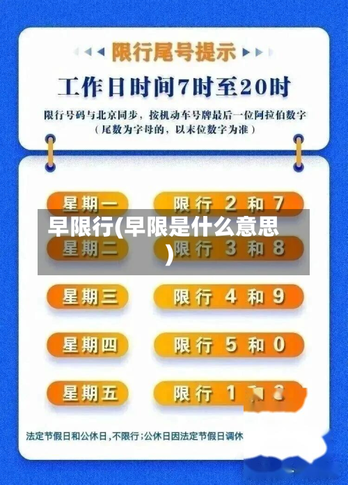 早限行(早限是什么意思)-第1张图片
