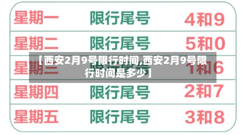 【西安2月9号限行时间,西安2月9号限行时间是多少】-第1张图片