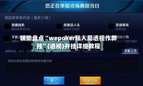 辅助盘点“wepoker私人局透视作弊挂”(透视)开挂详细教程-第3张图片