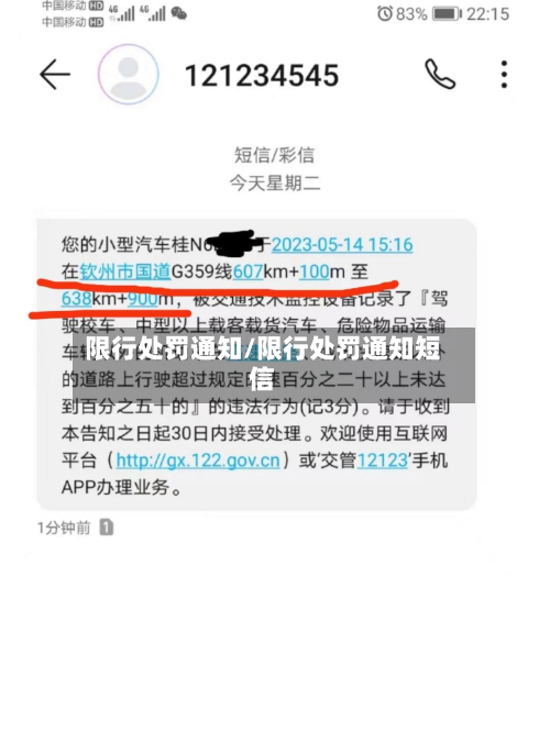 限行处罚通知/限行处罚通知短信-第1张图片