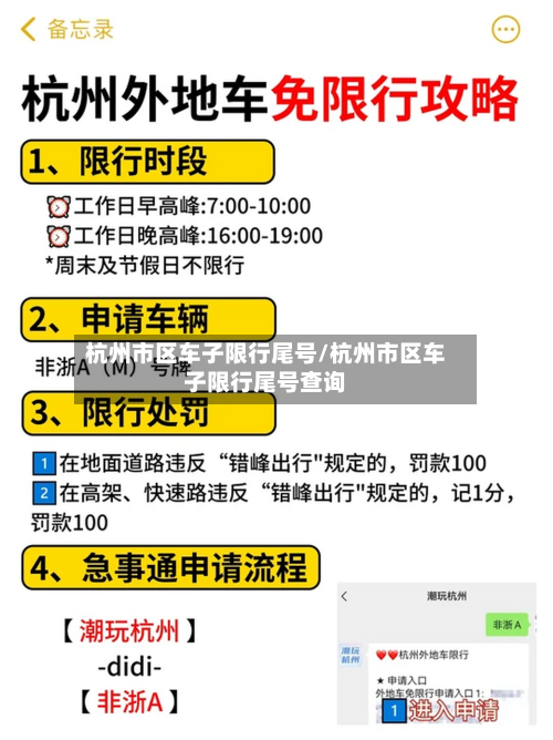 杭州市区车子限行尾号/杭州市区车子限行尾号查询-第1张图片