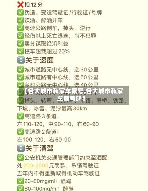 【各大城市私家车限号,各大城市私家车限号吗】-第1张图片