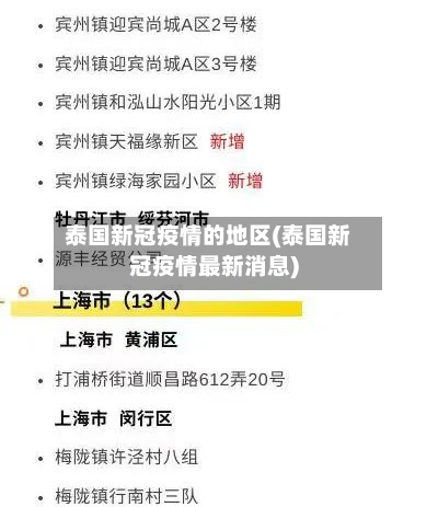 泰国新冠疫情的地区(泰国新冠疫情最新消息)-第1张图片