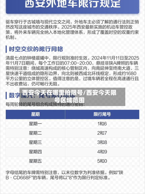 西安今天在哪里拍限号/西安今天限号区域范围-第1张图片