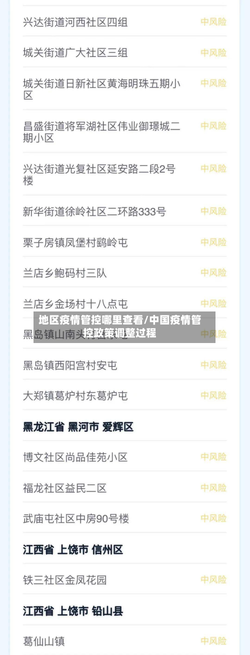 地区疫情管控哪里查看/中国疫情管控政策调整过程-第2张图片