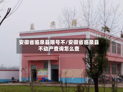 安徽省临泉县限号不/安徽省临泉县不动产查询怎么查-第2张图片