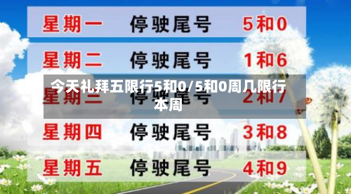 今天礼拜五限行5和0/5和0周几限行本周-第2张图片