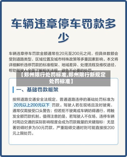 【郑州限行处罚标准,郑州限行新规定处罚标准】