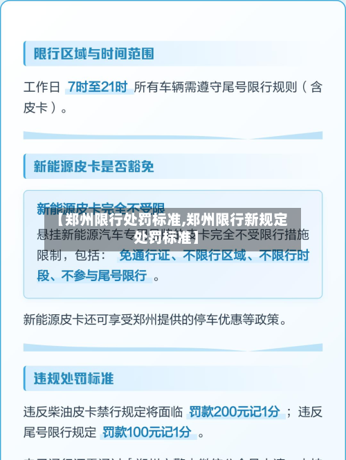 【郑州限行处罚标准,郑州限行新规定处罚标准】-第3张图片