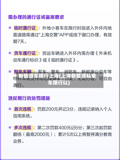新能源车限行上海(上海新能源私家车限行以)-第1张图片