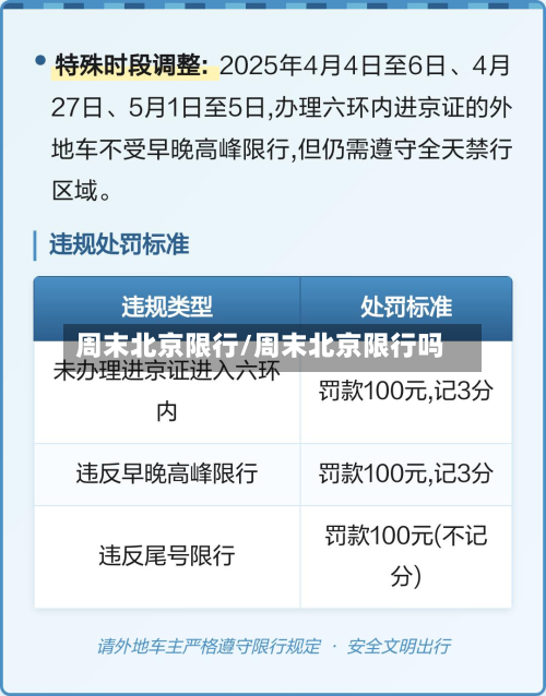 周末北京限行/周末北京限行吗-第1张图片