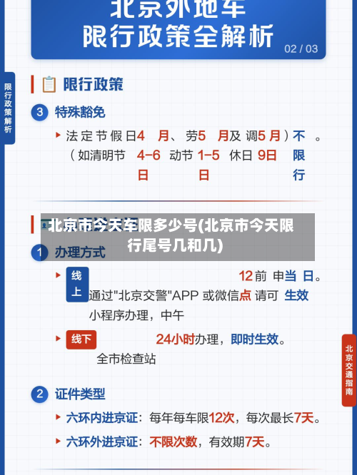 北京市今天车限多少号(北京市今天限行尾号几和几)-第3张图片