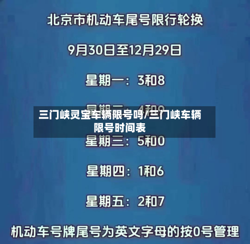 三门峡灵宝车辆限号吗/三门峡车辆限号时间表