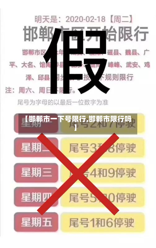 【邯郸市一下号限行,邯郸市限行吗】