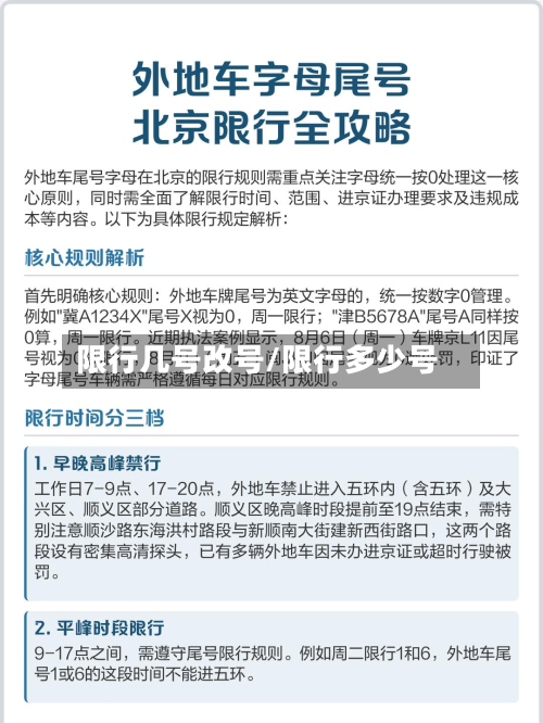 限行几号改号/限行多少号-第3张图片