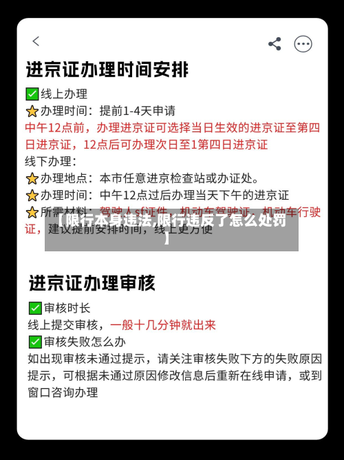 【限行本身违法,限行违反了怎么处罚】