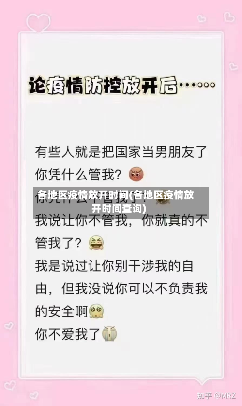 各地区疫情放开时间(各地区疫情放开时间查询)