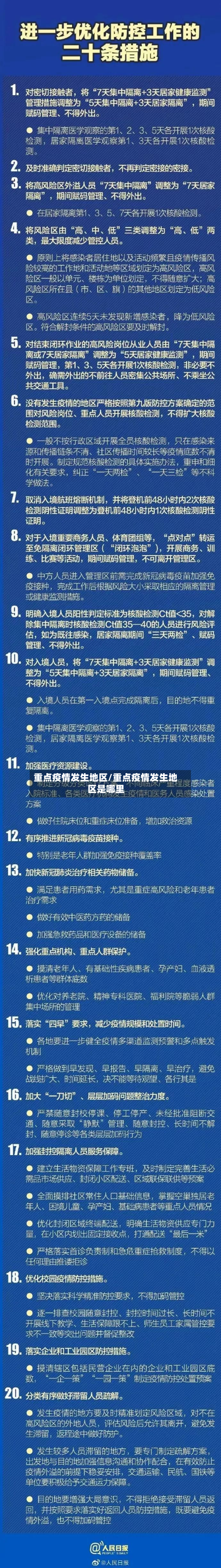重点疫情发生地区/重点疫情发生地区是哪里