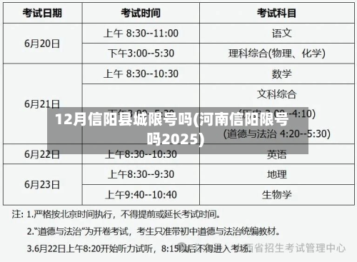 12月信阳县城限号吗(河南信阳限号吗2025)-第2张图片