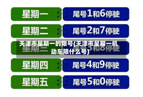 天津市星期一的限号(天津市星期一机动车限什么号)