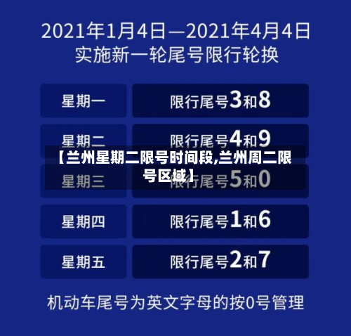 【兰州星期二限号时间段,兰州周二限号区域】-第2张图片