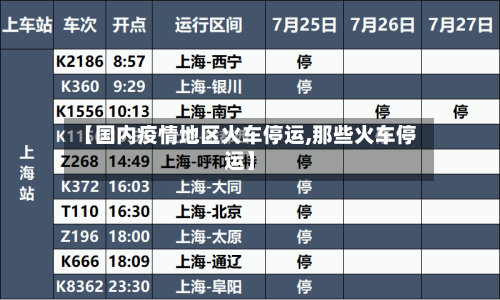 【国内疫情地区火车停运,那些火车停运】-第2张图片