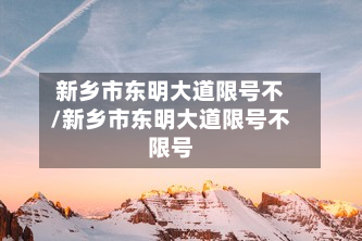 新乡市东明大道限号不/新乡市东明大道限号不限号