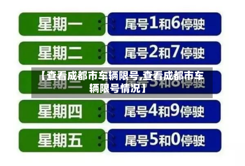 【查看成都市车辆限号,查看成都市车辆限号情况】-第3张图片