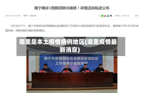 哪里是本土疫情病例地区(哪里疫情最新消息)