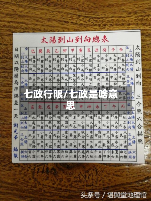 七政行限/七政是啥意思