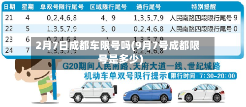 2月7日成都车限号吗(9月7号成都限号是多少)