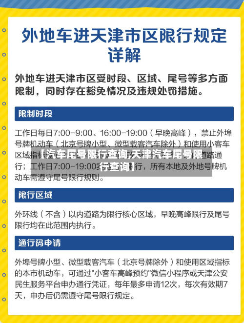 【汽车尾号限行查询,天津汽车尾号限行查询】-第2张图片
