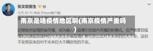 南京是啥疫情地区啊(南京疫情严重吗)