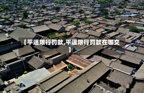 【平遥限行罚款,平遥限行罚款在哪交】-第3张图片