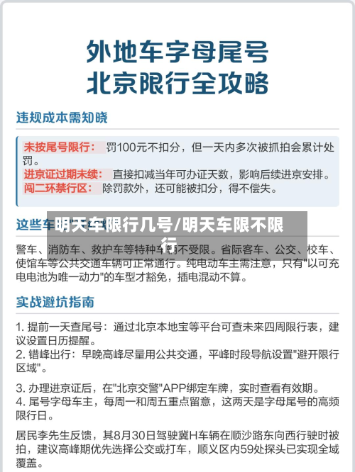 明天车限行几号/明天车限不限行-第3张图片