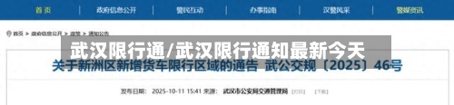 武汉限行通/武汉限行通知最新今天-第2张图片