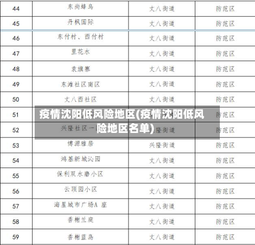 疫情沈阳低风险地区(疫情沈阳低风险地区名单)-第3张图片