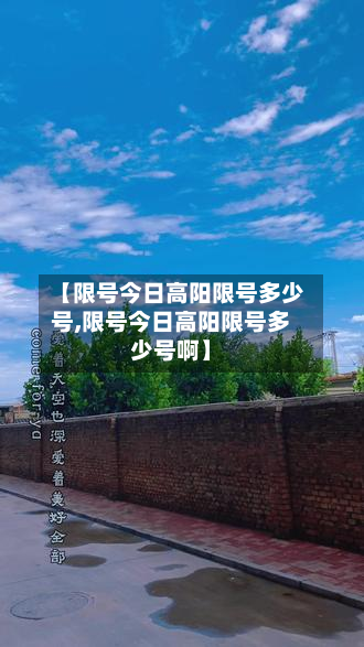 【限号今日高阳限号多少号,限号今日高阳限号多少号啊】-第2张图片