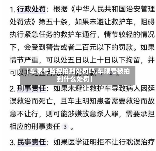 【车限号监控拍到处罚吗,车限号被拍到什么处罚】