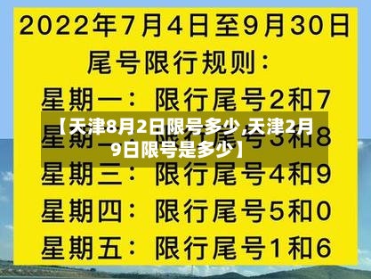 【天津8月2日限号多少,天津2月9日限号是多少】-第1张图片